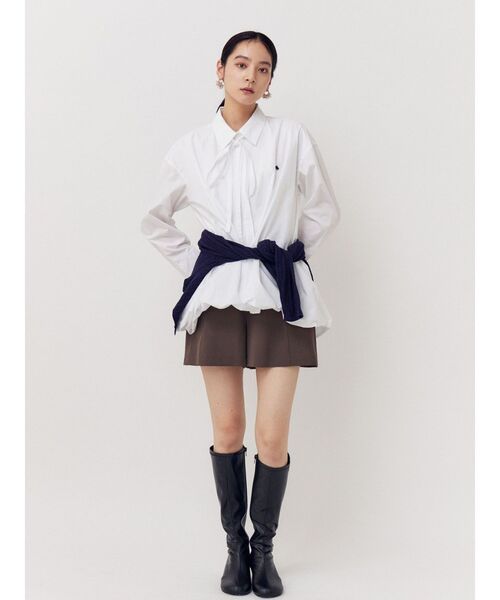 LAGUNAMOON(ラグナムーン)の「ダブルクロスショートパンツ(その他パンツ・レディース・ブラック/モカ/アイボリー・SMALL/MEDIUM)」の4枚目の写真