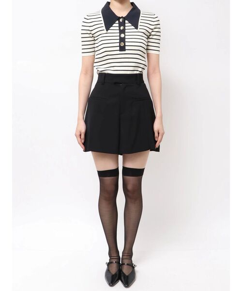 LAGUNAMOON(ラグナムーン)の「ダブルクロスショートパンツ(その他パンツ・レディース・ブラック/モカ/アイボリー・SMALL/MEDIUM)」の9枚目の写真
