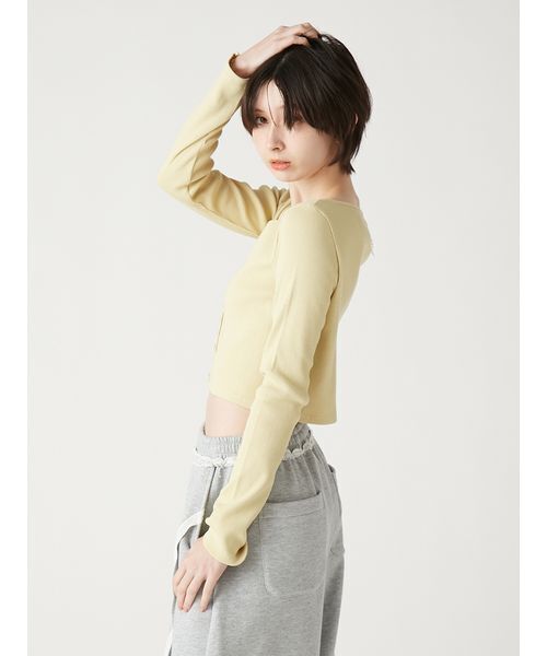 FURFUR(ファーファー)の「PlaX(TM)リブカーディガン(カーディガン/ボレロ・レディース・ネイビー/ホワイト/ブラウン/ライム・F)」の10枚目の写真