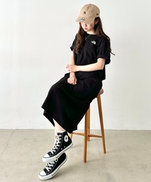 Niell（ニール）の「THE NORTH FACE(ザ・ノースフェイス)/ロゴプリント 半袖Tシャツ ワンポイント 膝下ワンピ ロングワンピース/W'S DAYCOTTON S/S DRESS（ワンピース）」
