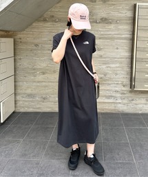 Niell（ニール）の「THE NORTH FACE(ザ・ノースフェイス)/ロゴプリント 半袖Tシャツ ワンポイント 膝下ワンピ ロングワンピース/W'S DAYCOTTON S/S DRESS（ワンピース）」