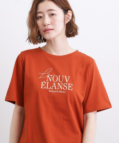 grove（グローブ）の「【吸水速乾・UVカット・接触冷感・マシンウォッシャブル】ベーシックMIXロゴプリントT（Tシャツ/カットソー・レディース・ホワイト系5/ブラウン系その他/ブラック/パープル/オフホワイト・04/05/03/02/01）」の4枚目の写真