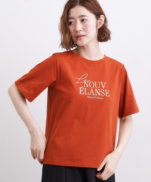 grove（グローブ）の「【吸水速乾・UVカット・接触冷感・マシンウォッシャブル】ベーシックMIXロゴプリントT（Tシャツ/カットソー・レディース・ホワイト系5/ブラウン系その他/ブラック/パープル/オフホワイト・04/05/03/02/01）」の7枚目の写真