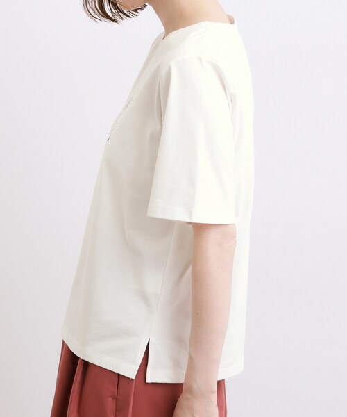 grove（グローブ）の「【吸水速乾・UVカット・接触冷感・マシンウォッシャブル】ベーシックMIXロゴプリントT（Tシャツ/カットソー・レディース・ホワイト系5/ブラウン系その他/ブラック/パープル/オフホワイト・04/05/03/02/01）」の20枚目の写真
