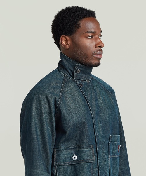 G-STAR(ジースター)の「Battle Denim Jacket/ミリタリーディテールスナップボタンスタンドカラーデニムジャケット(デニムジャケット・メンズ・インディゴブルー・X-LARGE/LARGE/MEDIUM/SMALL)」の3枚目の写真