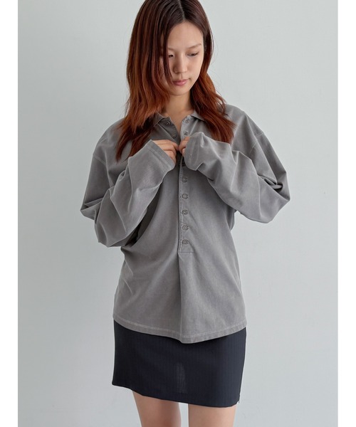 Paloma Wool(パロマウール)の「Paloma Wool Mori(ポロシャツ・メンズ・グレー・SMALL/X-SMALL)」の3枚目の写真