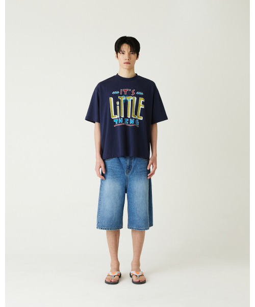 THEENDQUESTION(ジエンドクエスチョン)の「Little thing print t-shirt / NAVY(Tシャツ/カットソー・レディース・その他・FREE)」の3枚目の写真