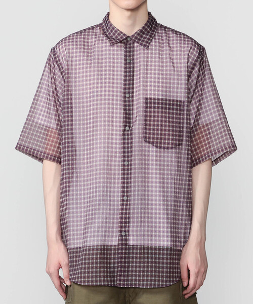 Bshop(ビショップ)の「迷迭香 |〈別注〉ナイロン メッシュシャツ MEN(シャツ/ブラウス・メンズ・ブラウン系その他/ホワイト系その他/グリーン系その他・3/2)」の8枚目の写真