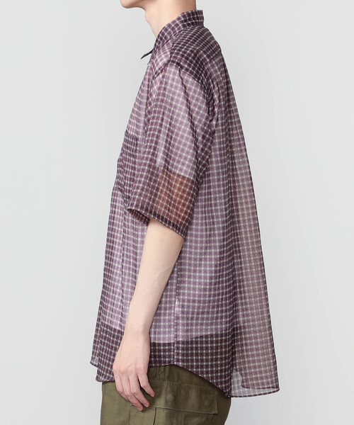 Bshop(ビショップ)の「迷迭香 |〈別注〉ナイロン メッシュシャツ MEN(シャツ/ブラウス・メンズ・ブラウン系その他/ホワイト系その他/グリーン系その他・3/2)」の7枚目の写真