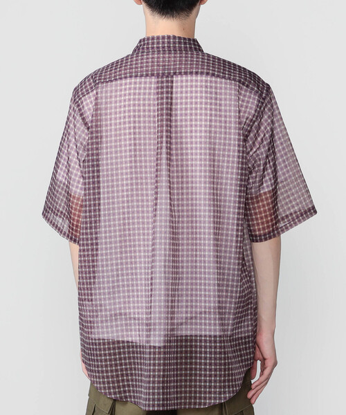 Bshop(ビショップ)の「迷迭香 |〈別注〉ナイロン メッシュシャツ MEN(シャツ/ブラウス・メンズ・ブラウン系その他/ホワイト系その他/グリーン系その他・3/2)」の6枚目の写真