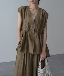 セール】SYNTHETIC LEATHER QUILTING MINI VEST（ベスト）｜Ameri