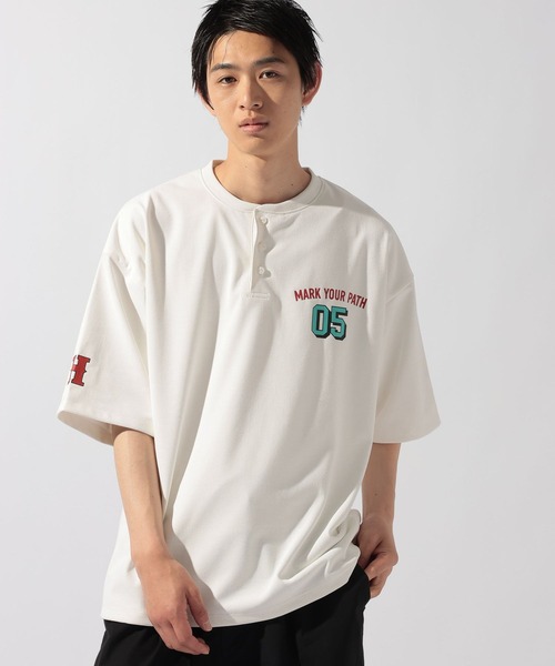 niko and...(ニコアンド)の「ベースボールヘンリーTシャツ(Tシャツ/カットソー・メンズ・チャコールグレー/オフホワイト/ライトブルー・LARGE/MEDIUM)」の10枚目の写真