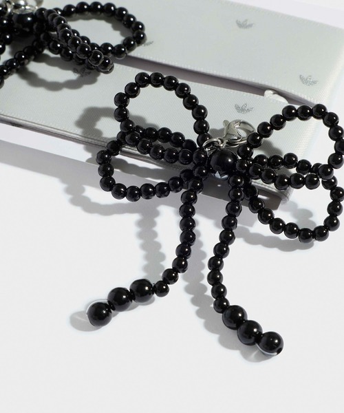 adidas(アディダス)の「adidas/アディダス ORIBBON ACCESSORY リボン アクセサリー シューレース シューチャーム シューアクセサリー シューズチャーム パール ビーズ ブランドロゴ ドット クリアケース付き 秋 秋服 2026年秋冬(シューズアクセサリー・レディース・ブラック/グレー/ピンク・FREE)」の5枚目の写真