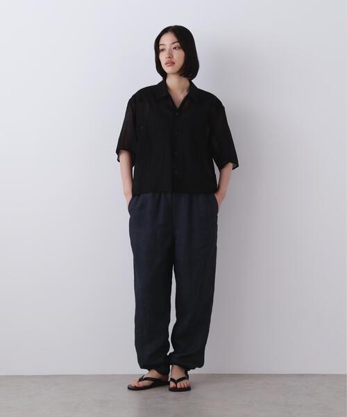 YLEVE(イレーヴ)の「YLEVE / LINEN POPLIN PANTS(その他パンツ・レディース・ブラウン/ブラック/ブラウン系その他2/ベージュ・2/1)」の1枚目の写真