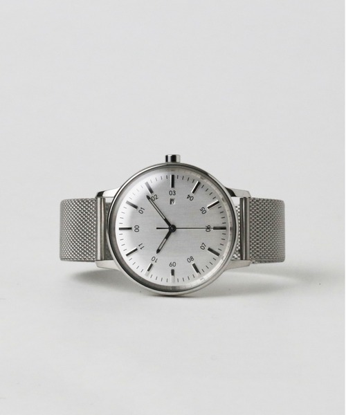 sazare(サザレ)の「「sazare/さざれ」 SK01 / SS 腕時計 1970 / SS SILVER MIRROR FINISH / SILVER INDEX DIAL / SILVER MESH(アナログ腕時計・メンズ・シルバー・38mm)」の1枚目の写真