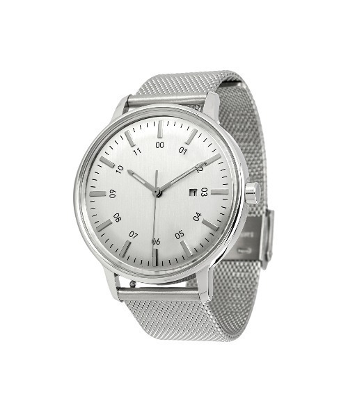 sazare(サザレ)の「「sazare/さざれ」 SK01 / SS 腕時計 1970 / SS SILVER MIRROR FINISH / SILVER INDEX DIAL / SILVER MESH(アナログ腕時計・メンズ・シルバー・38mm)」の4枚目の写真