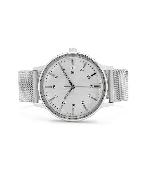 sazare(サザレ)の「「sazare/さざれ」 SK01 / SS 腕時計 1970 / SS SILVER MIRROR FINISH / SILVER INDEX DIAL / SILVER MESH(アナログ腕時計・メンズ・シルバー・38mm)」の5枚目の写真