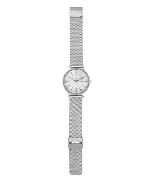 sazare(サザレ)の「「sazare/さざれ」 SK01 / SS 腕時計 1970 / SS SILVER MIRROR FINISH / SILVER INDEX DIAL / SILVER MESH(アナログ腕時計・メンズ・シルバー・38mm)」の6枚目の写真