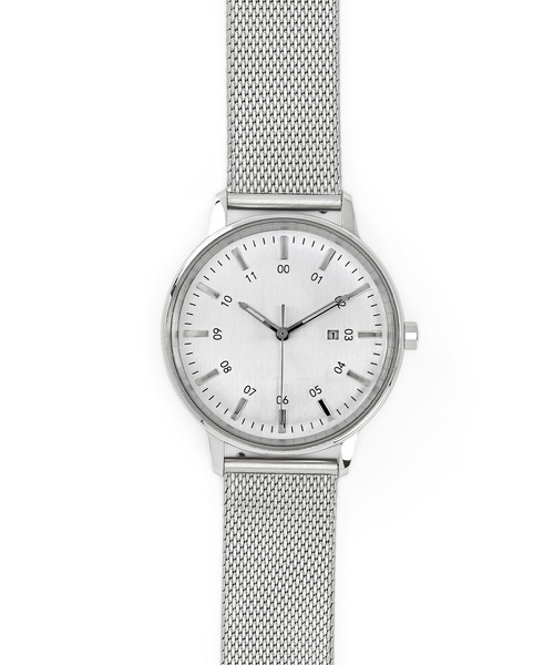 sazare(サザレ)の「「sazare/さざれ」 SK01 / SS 腕時計 1970 / SS SILVER MIRROR FINISH / SILVER INDEX DIAL / SILVER MESH(アナログ腕時計・メンズ・シルバー・38mm)」の3枚目の写真