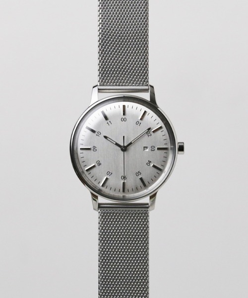 sazare(サザレ)の「「sazare/さざれ」 SK01 / SS 腕時計 1970 / SS SILVER MIRROR FINISH / SILVER INDEX DIAL / SILVER MESH(アナログ腕時計・メンズ・シルバー・38mm)」の2枚目の写真