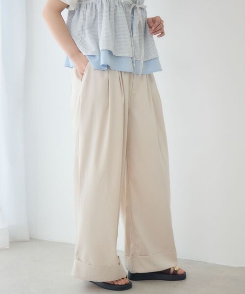 RETRO GIRL(レトロガール)の「ハイウエストタックワイドパンツ(その他パンツ・レディース・ナチュラル/イエロー/ブラック・FREE)」の18枚目の写真