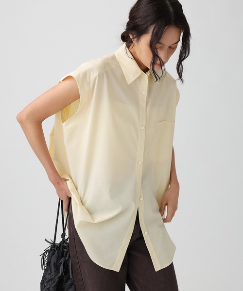 BABYLONE（バビロン）の「ノースリフォルムシャツ（シャツ/ブラウス・レディース・ブラウン/ホワイト/クリーム・フリー）」の16枚目の写真