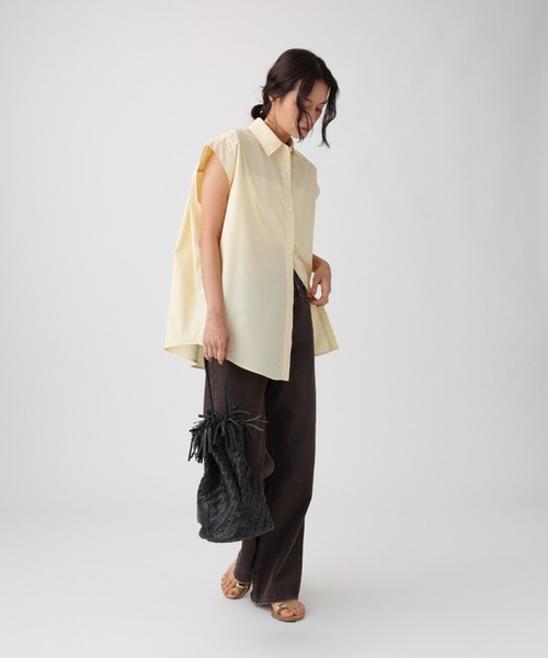 BABYLONE（バビロン）の「ノースリフォルムシャツ（シャツ/ブラウス・レディース・ブラウン/ホワイト/クリーム・フリー）」の7枚目の写真