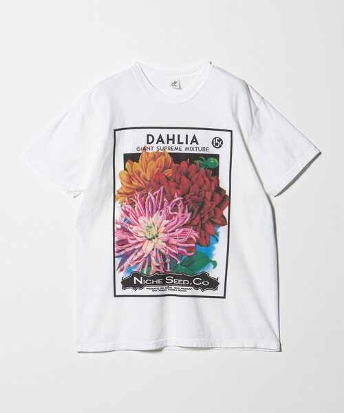 niche.(ニッチ)の「【別注】<Niche.>DAHLIA FLOWER Tシャツ(Tシャツ/カットソー・メンズ・ホワイト・M/L)」の1枚目の写真