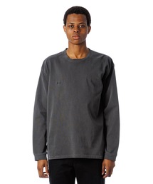 Error Pigment Dye L-S Tee / ミス刺繍ピグメント長袖Tシャツ