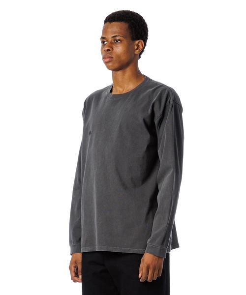 Sandinista(サンディニスタ)の「Error Pigment Dye L-S Tee / ミス刺繍ピグメント長袖Tシャツ(Tシャツ/カットソー・メンズ・ライトブルー/ブラウン/グレー/ブラック・LARGE/X-LARGE/MEDIUM)」の5枚目の写真