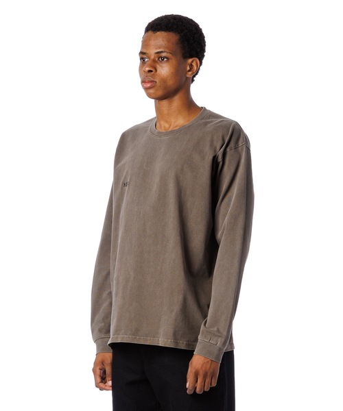 Sandinista(サンディニスタ)の「Error Pigment Dye L-S Tee / ミス刺繍ピグメント長袖Tシャツ(Tシャツ/カットソー・メンズ・ライトブルー/ブラウン/グレー/ブラック・LARGE/X-LARGE/MEDIUM)」の11枚目の写真