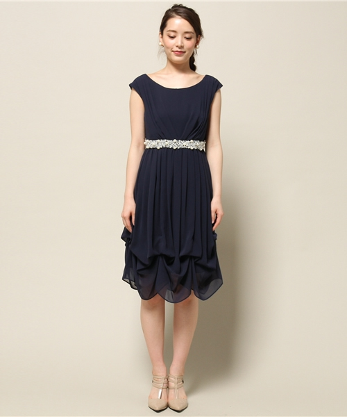 laboratory work（ラボラトリーワーク）の「着丈2WAYバルーンライクワンピース　【結婚式　ワンピース】（ドレス・レディース・レッド/ミント/ネイビー・MEDIUM）」の8枚目の写真