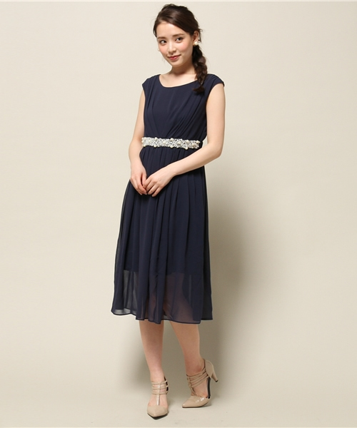 laboratory work（ラボラトリーワーク）の「着丈2WAYバルーンライクワンピース　【結婚式　ワンピース】（ドレス・レディース・レッド/ミント/ネイビー・MEDIUM）」の7枚目の写真