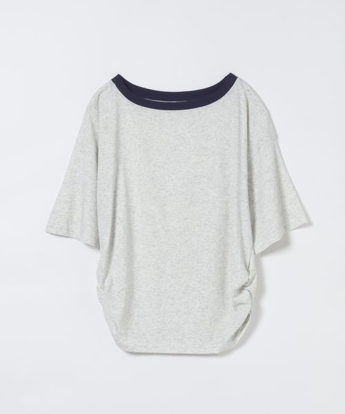 JEANASIS(ジーナシス)の「アソートリンガーボートネックTEE SS/1051164(Tシャツ/カットソー・レディース・イエロー/杢グレー/グレー系その他/ブラック・FREE)」の3枚目の写真