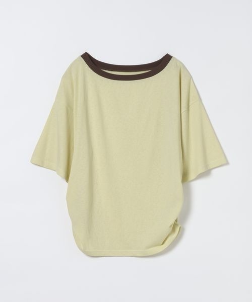 JEANASIS(ジーナシス)の「アソートリンガーボートネックTEE SS/1051164(Tシャツ/カットソー・レディース・イエロー/杢グレー/グレー系その他/ブラック・FREE)」の4枚目の写真