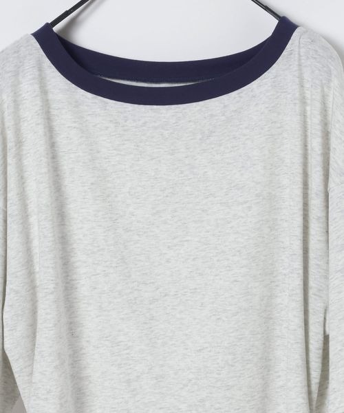 JEANASIS(ジーナシス)の「アソートリンガーボートネックTEE SS/1051164(Tシャツ/カットソー・レディース・イエロー/杢グレー/グレー系その他/ブラック・FREE)」の5枚目の写真