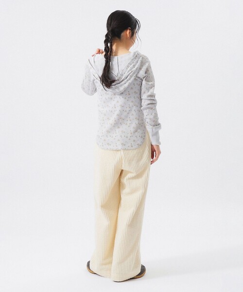 BEAMS BOY(ビームスボーイ)の「フラワー サーマル パーカー(Tシャツ/カットソー・レディース・オフホワイト/ライトグレー・ONE SIZE)」の16枚目の写真