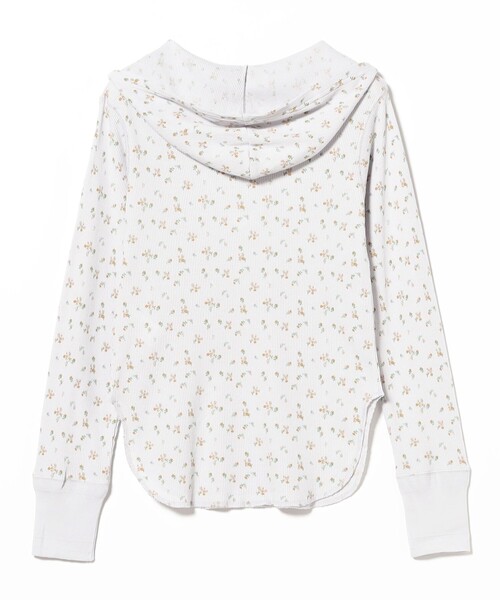 BEAMS BOY(ビームスボーイ)の「フラワー サーマル パーカー(Tシャツ/カットソー・レディース・オフホワイト/ライトグレー・ONE SIZE)」の4枚目の写真