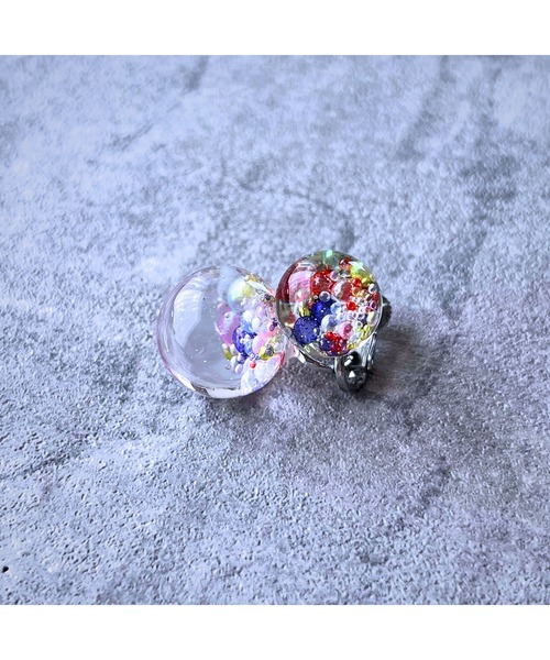 tone(トーン)の「【Willija】金属アレルギー対応《π》一点物球体アートイヤリング(MA)(イヤリング・レディース・ブルー/ピンク系1/ピンク系2/ピンク系3/ブルー系3/レッド系2/ピンク系5/ピンク系4・FREE)」の15枚目の写真