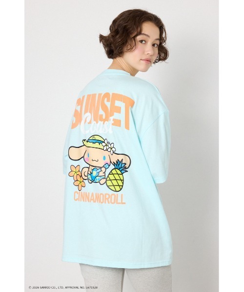 RODEO CROWNS WIDE BOWL(ロデオクラウンズワイドボウル)の「(サンリオキャラクターズ)SUNSET Tシャツ(Tシャツ/カットソー・レディース・ブラック/オフホワイト/グリーン系その他/ライトパープル・LARGE/MEDIUM)」の5枚目の写真