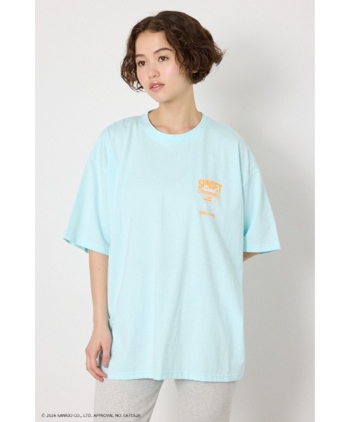 RODEO CROWNS WIDE BOWL(ロデオクラウンズワイドボウル)の「(サンリオキャラクターズ)SUNSET Tシャツ(Tシャツ/カットソー・レディース・ブラック/オフホワイト/グリーン系その他/ライトパープル・LARGE/MEDIUM)」の7枚目の写真