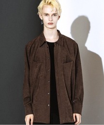 【NO ID.】Matte Skin Smooth Over Shirt / マット スキン スムース オーバー シャツ