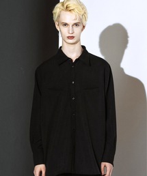 【NO ID.】Matte Skin Smooth Over Shirt / マット スキン スムース オーバー シャツ