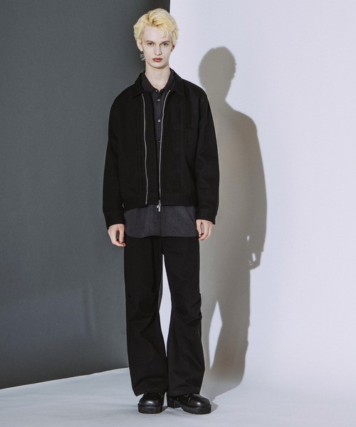 NO ID.（ノーアイディ）の「【NO ID.】Matte Skin Smooth Over Shirt / マット スキン スムース オーバー シャツ（シャツ/ブラウス・メンズ・ブラウン/グレー/ブラック・ONE SIZE）」の13枚目の写真