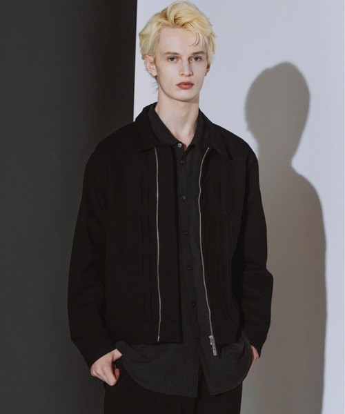 NO ID.（ノーアイディ）の「【NO ID.】Matte Skin Smooth Over Shirt / マット スキン スムース オーバー シャツ（シャツ/ブラウス・メンズ・ブラウン/グレー/ブラック・ONE SIZE）」の14枚目の写真