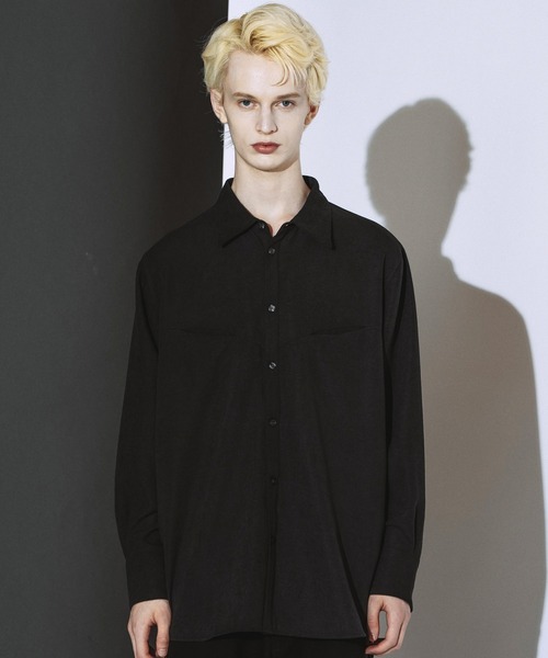NO ID.（ノーアイディ）の「【NO ID.】Matte Skin Smooth Over Shirt / マット スキン スムース オーバー シャツ（シャツ/ブラウス・メンズ・ブラウン/グレー/ブラック・ONE SIZE）」の16枚目の写真