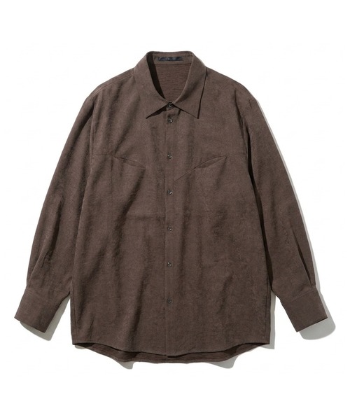 NO ID.（ノーアイディ）の「【NO ID.】Matte Skin Smooth Over Shirt / マット スキン スムース オーバー シャツ（シャツ/ブラウス・メンズ・ブラウン/グレー/ブラック・ONE SIZE）」の22枚目の写真