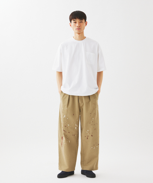 Dickies(ディッキーズ)の「《追加》Dickies / ディッキーズ 別注 スプラッシュ 刺繍 カーブ ワークパンツ(チノパンツ・メンズ・ブラック/ベージュ・LARGE/MEDIUM)」の6枚目の写真