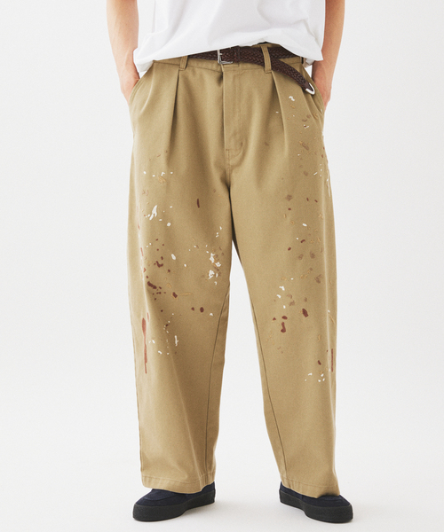 Dickies(ディッキーズ)の「《追加》Dickies / ディッキーズ 別注 スプラッシュ 刺繍 カーブ ワークパンツ(チノパンツ・メンズ・ブラック/ベージュ・LARGE/MEDIUM)」の14枚目の写真