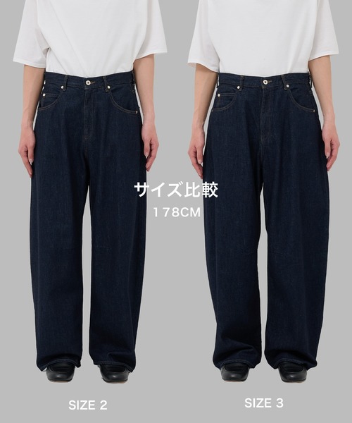 STUDIOUS(ステュディオス)の「【STUDIOUS】Barrel Denim pants(デニムパンツ・メンズ・ネイビー・3/2/1)」の7枚目の写真